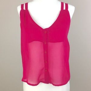 [Millau - LF] Bright Pink Sheer Top